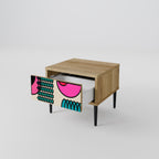 GEOMETRIC RHAPSODY Nightstand in Oak Effect