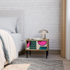 GEOMETRIC RHAPSODY Nightstand in Oak Effect