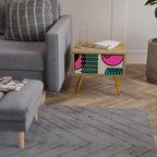 GEOMETRIC RHAPSODY Nightstand in Oak Effect