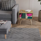 GEOMETRIC RHAPSODY Nightstand in Oak Effect