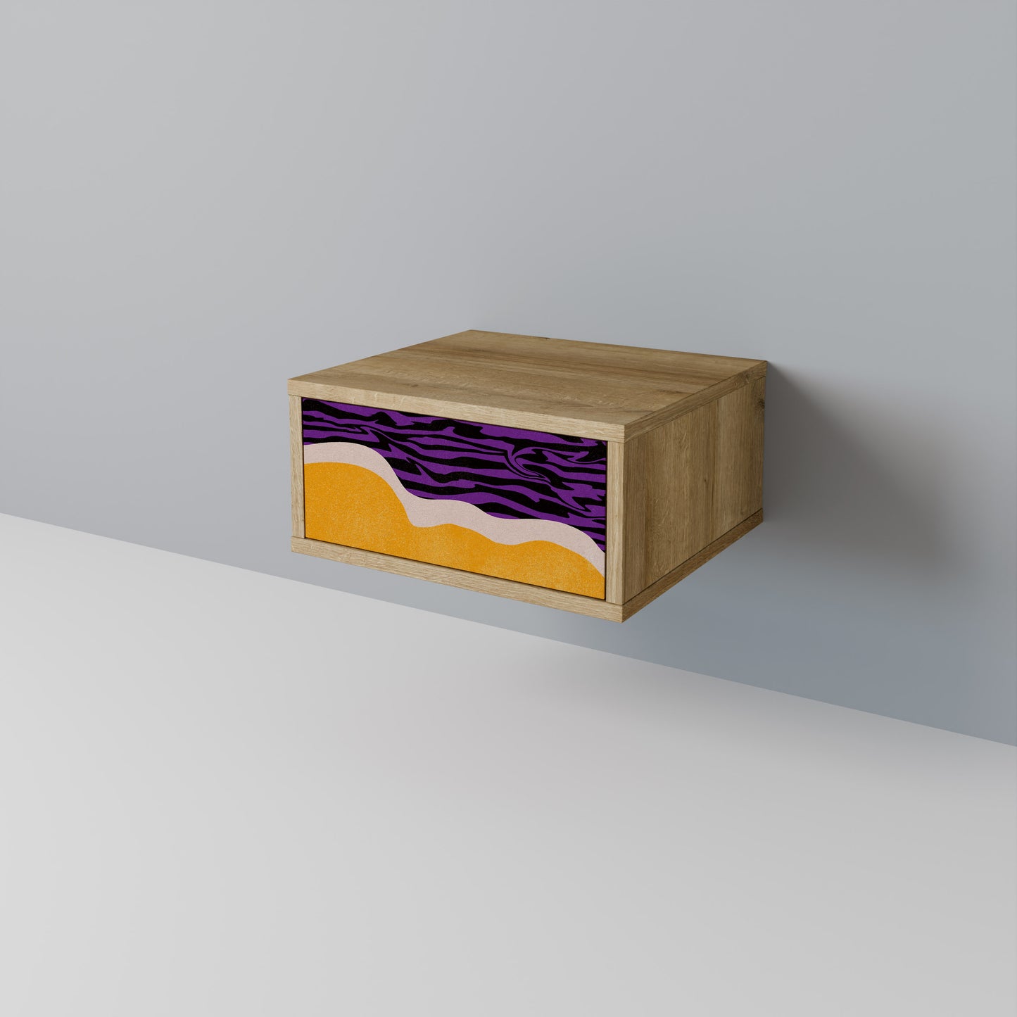 INDEPENDENT BORDER Nightstand in Oak Effect