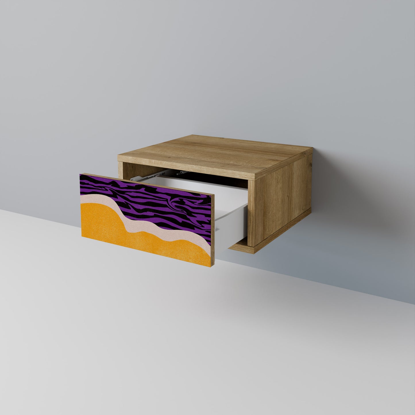 INDEPENDENT BORDER Nightstand in Oak Effect