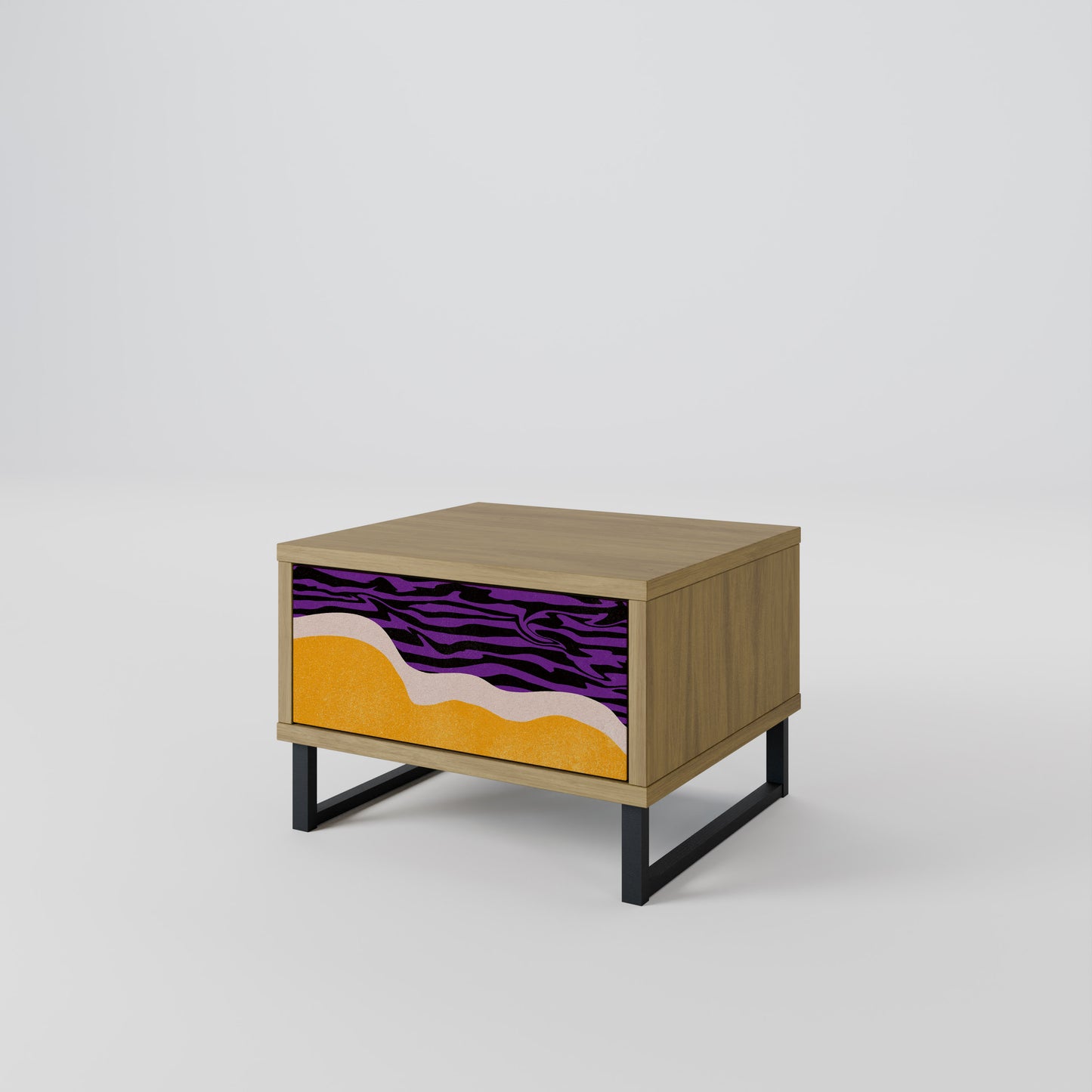 INDEPENDENT BORDER Nightstand in Oak Effect