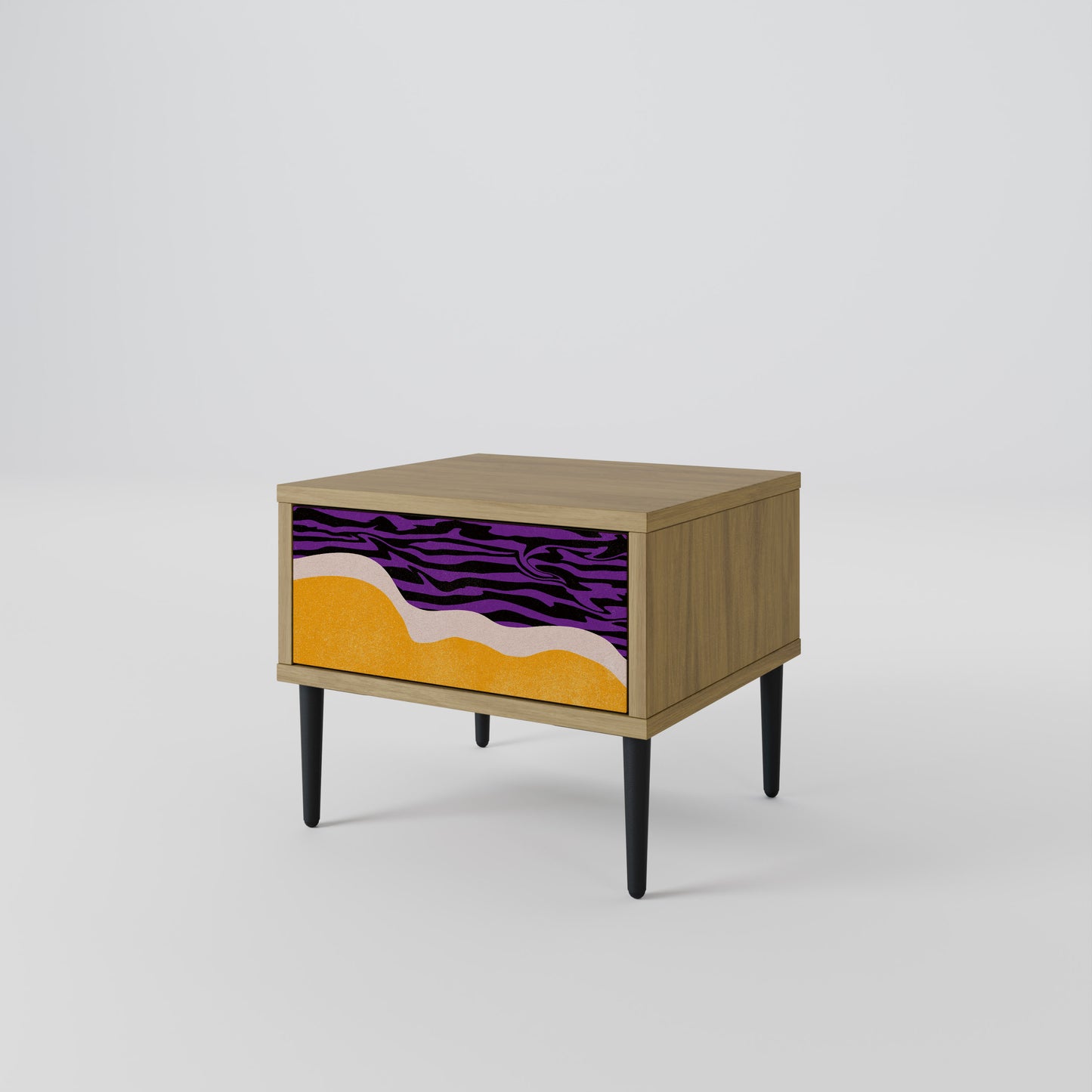 INDEPENDENT BORDER Nightstand in Oak Effect