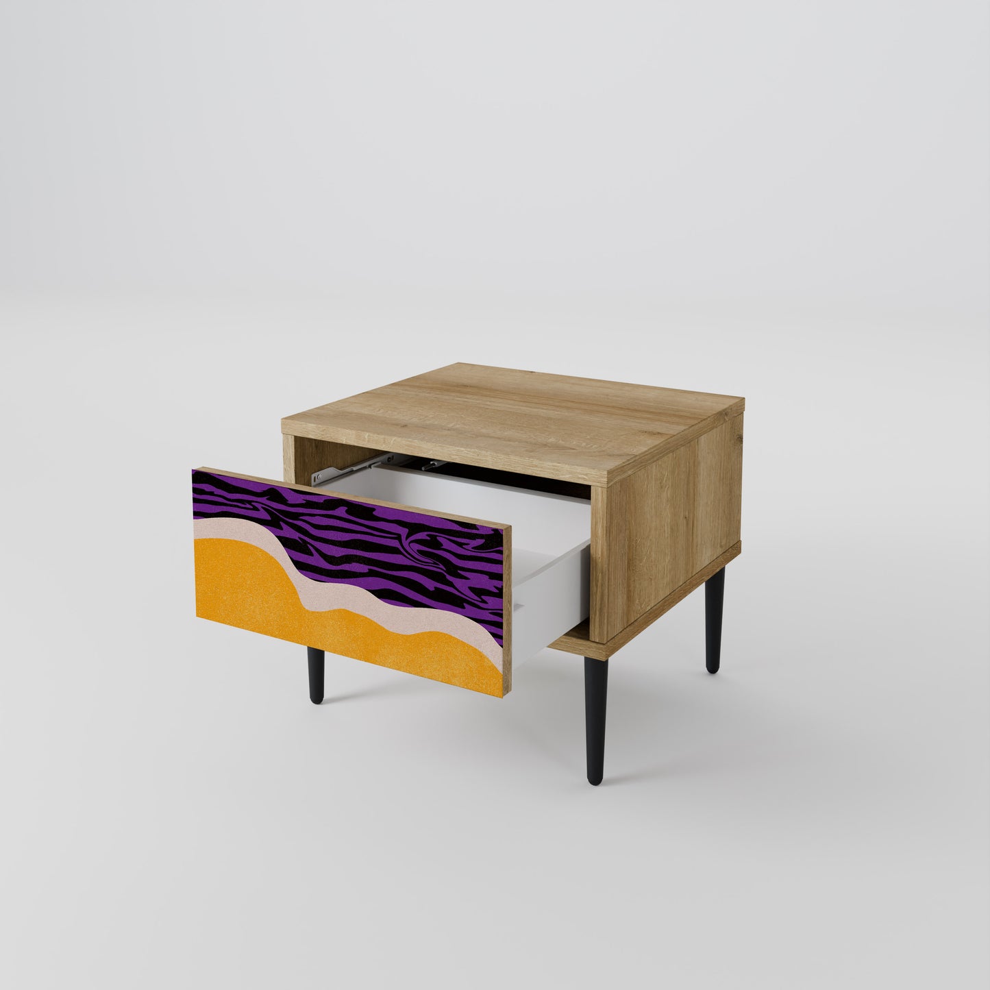 INDEPENDENT BORDER Nightstand in Oak Effect