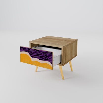 INDEPENDENT BORDER Nightstand in Oak Effect
