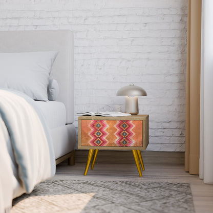 INDIAN FOLK Nightstand in Oak Effect