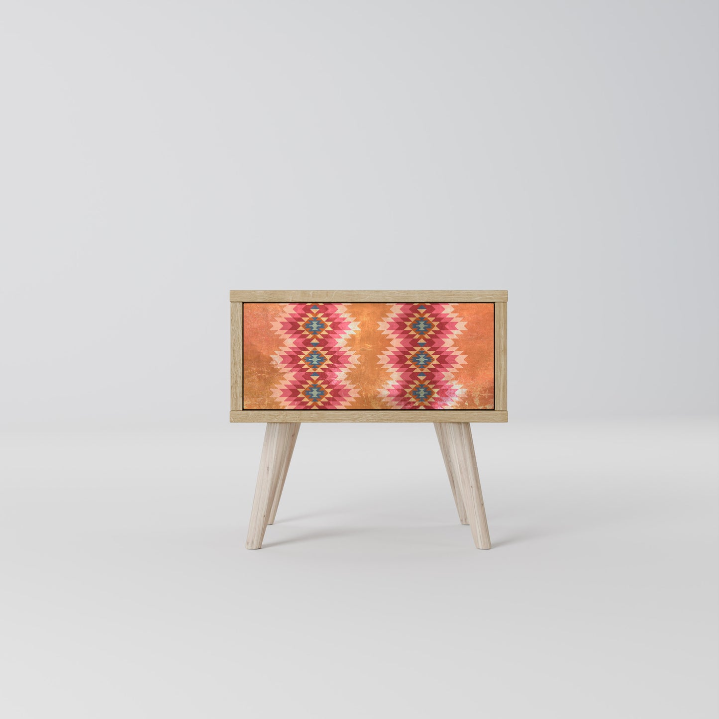 INDIAN FOLK Nightstand in Oak Effect