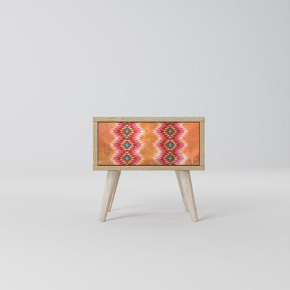 INDIAN FOLK Nightstand in Oak Effect