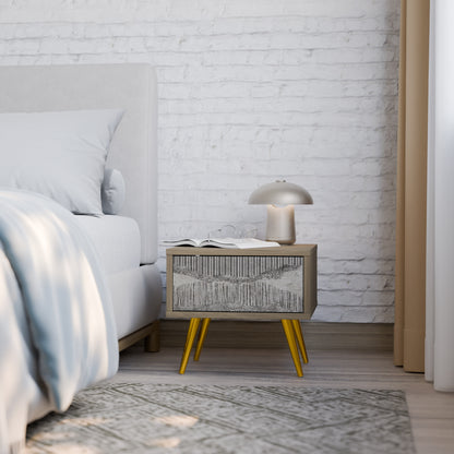 GRAIN LINES Nightstand in Oak Effect