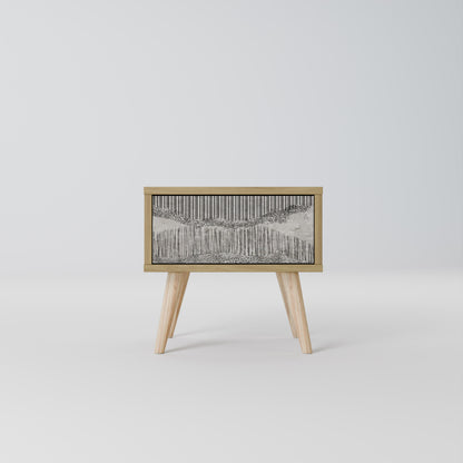GRAIN LINES Nightstand in Oak Effect