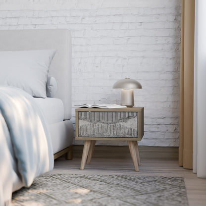 GRAIN LINES Nightstand in Oak Effect