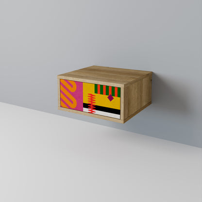 VIVID ART Nightstand in Oak Effect