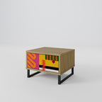 VIVID ART Nightstand in Oak Effect