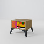 VIVID ART Nightstand in Oak Effect