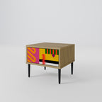 VIVID ART Nightstand in Oak Effect