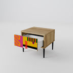VIVID ART Nightstand in Oak Effect