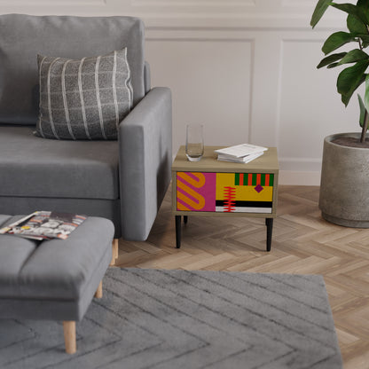 VIVID ART Nightstand in Oak Effect