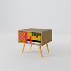 VIVID ART Nightstand in Oak Effect