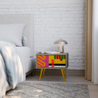 VIVID ART Nightstand in Oak Effect