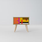 VIVID ART Nightstand in Oak Effect