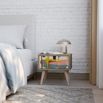 INTERSTELLAR VIBES Nightstand in Oak Effect