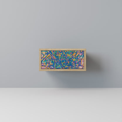 MEMORIES MAP Nightstand in Oak Effect