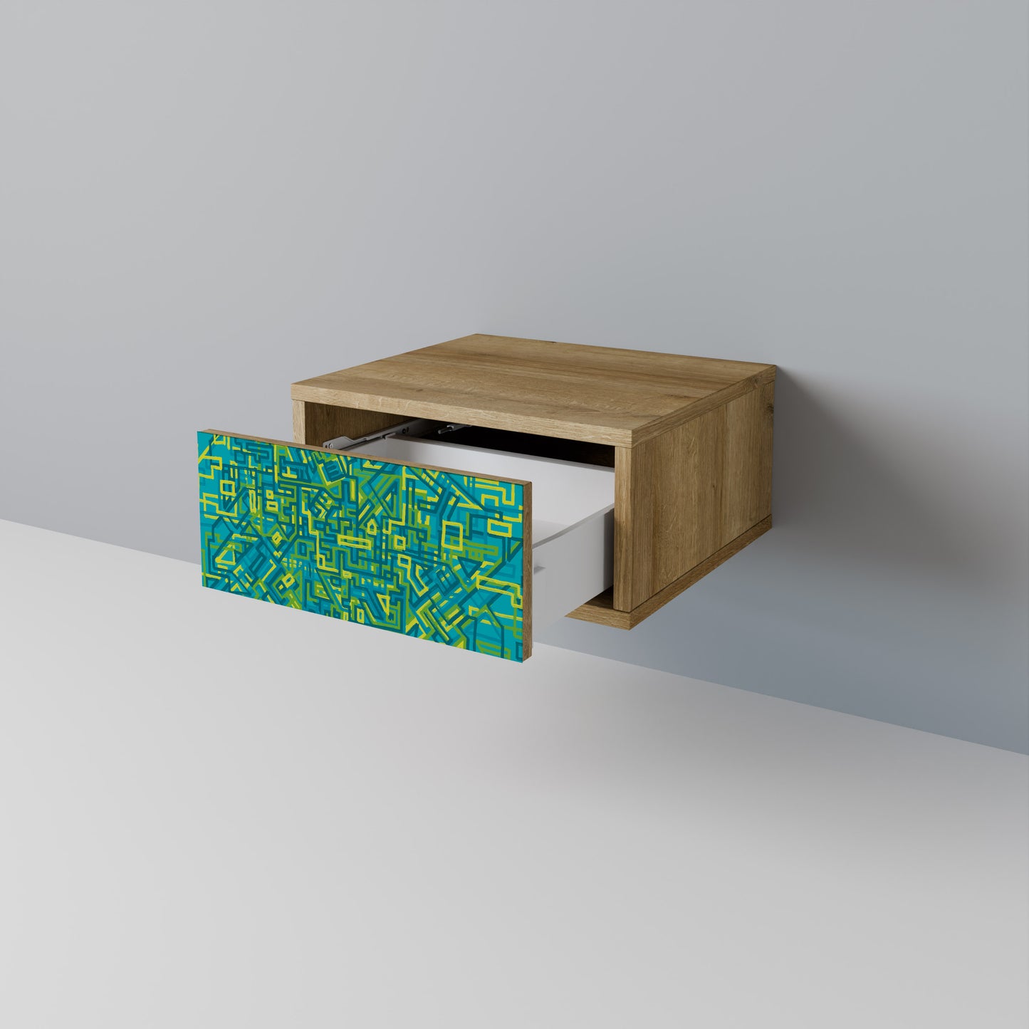 NOSTALGIC MEMORIES Nightstand in Oak Effect