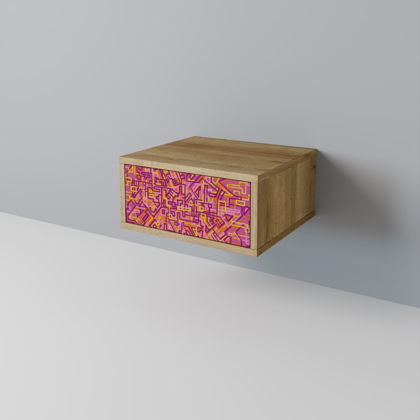 LOVELY MEMORIES Nightstand in Oak Effect