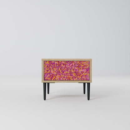 LOVELY MEMORIES Nightstand in Oak Effect