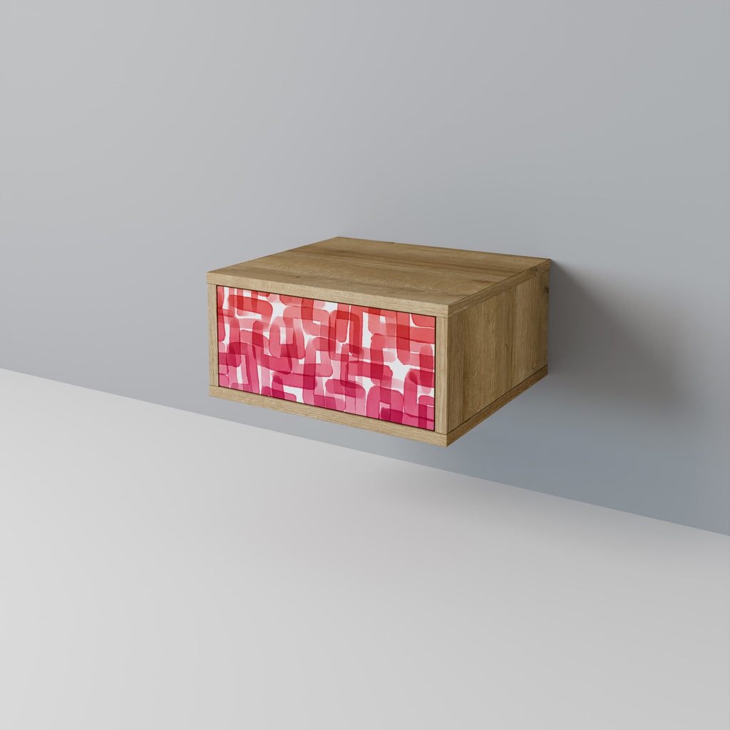 KALEIDOSKOPISK KUBISM Nattduksbord i ekeffekt