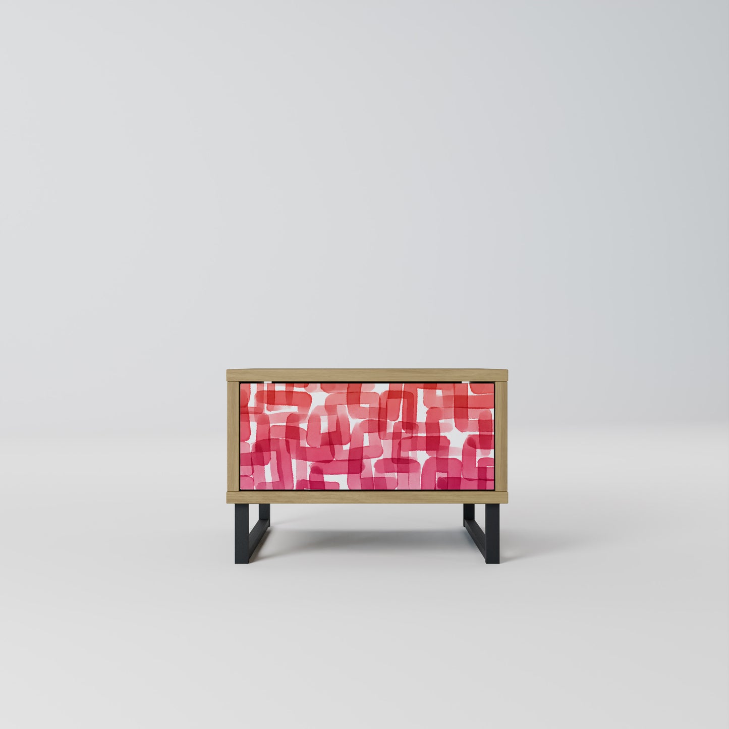 KALEIDOSCOPIC CUBISM Nightstand in Oak Effect