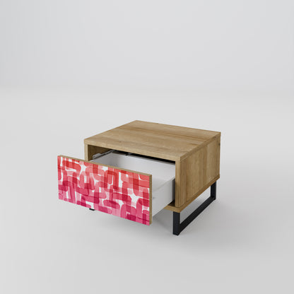 KALEIDOSCOPIC CUBISM Nightstand in Oak Effect
