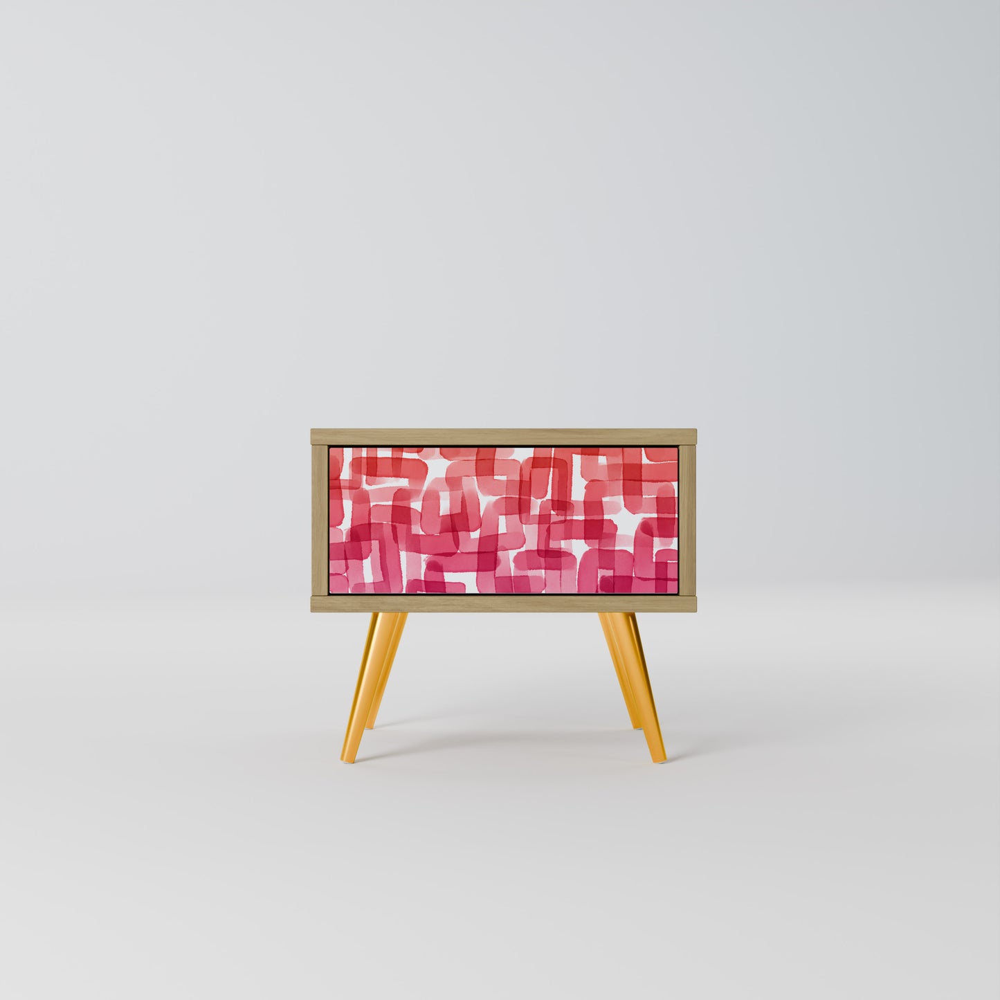 KALEIDOSCOPIC CUBISM Nightstand in Oak Effect