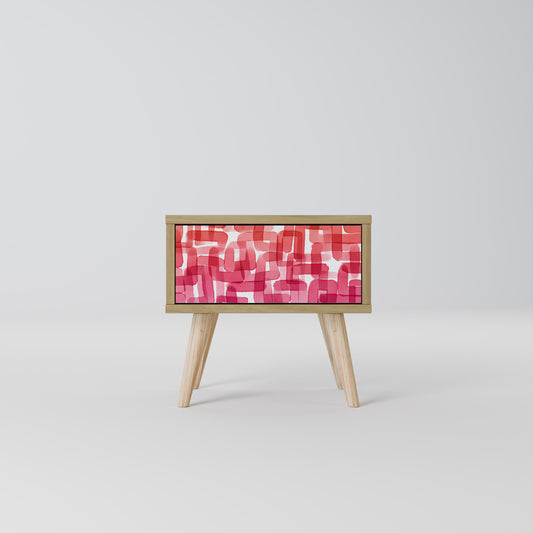 KALEIDOSCOPIC CUBISM Nightstand in Oak Effect