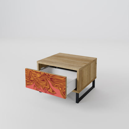 FLOATING THOUGHTS Nightstand in Oak Effect