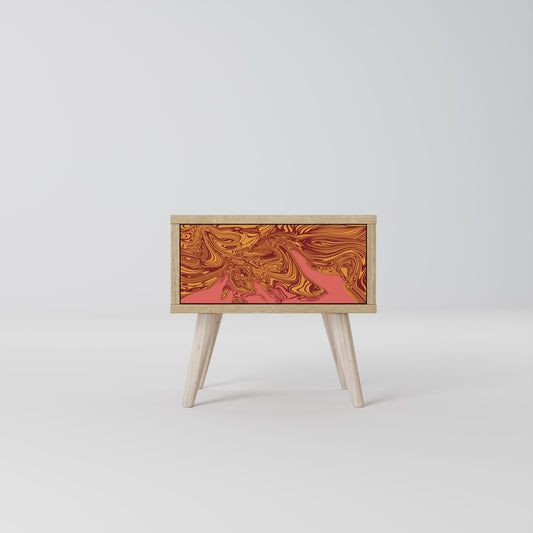 FLYTANDE TANKER Nattduksbord i Oak Effect