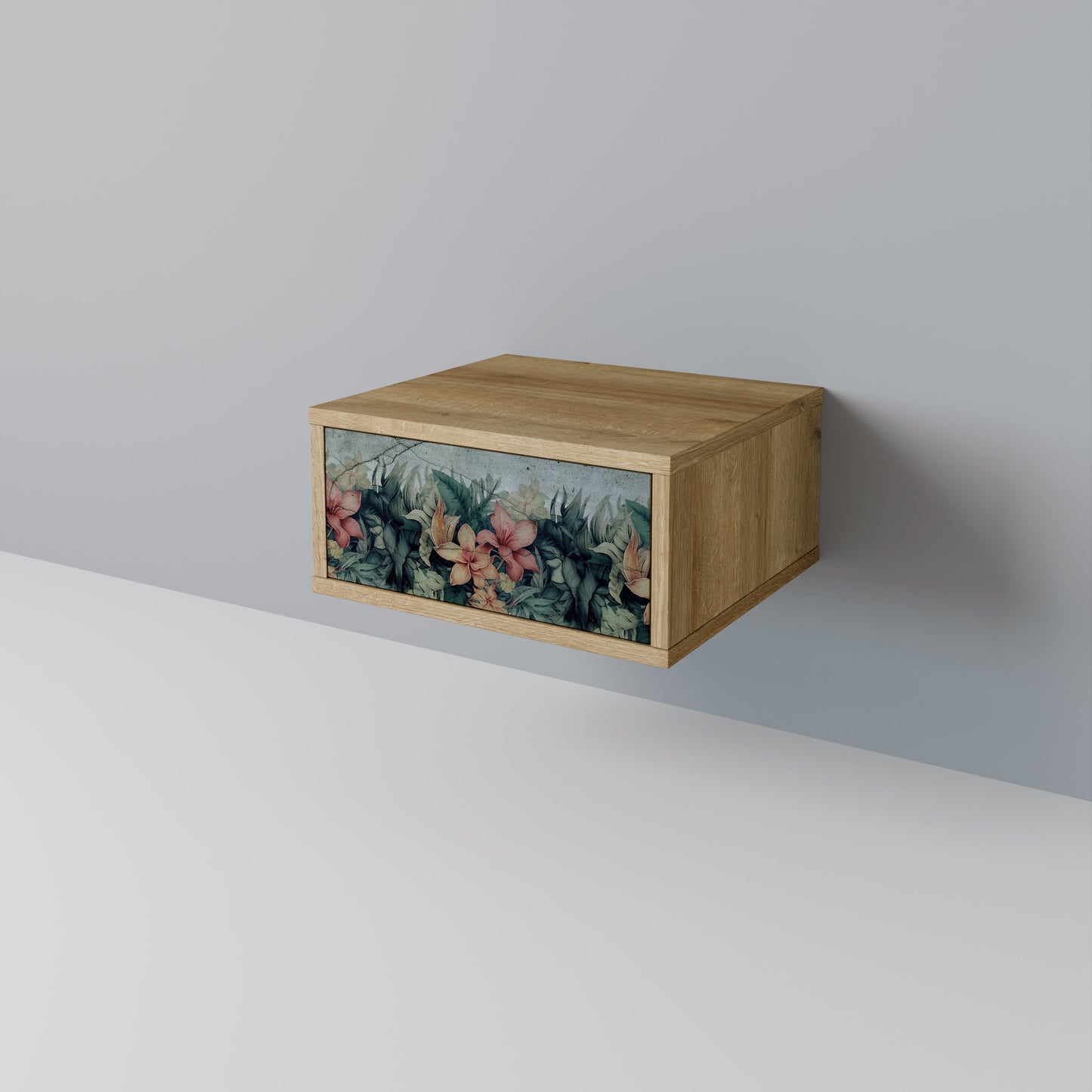 HEAVENLY BLOOM Nightstand in Oak Effect