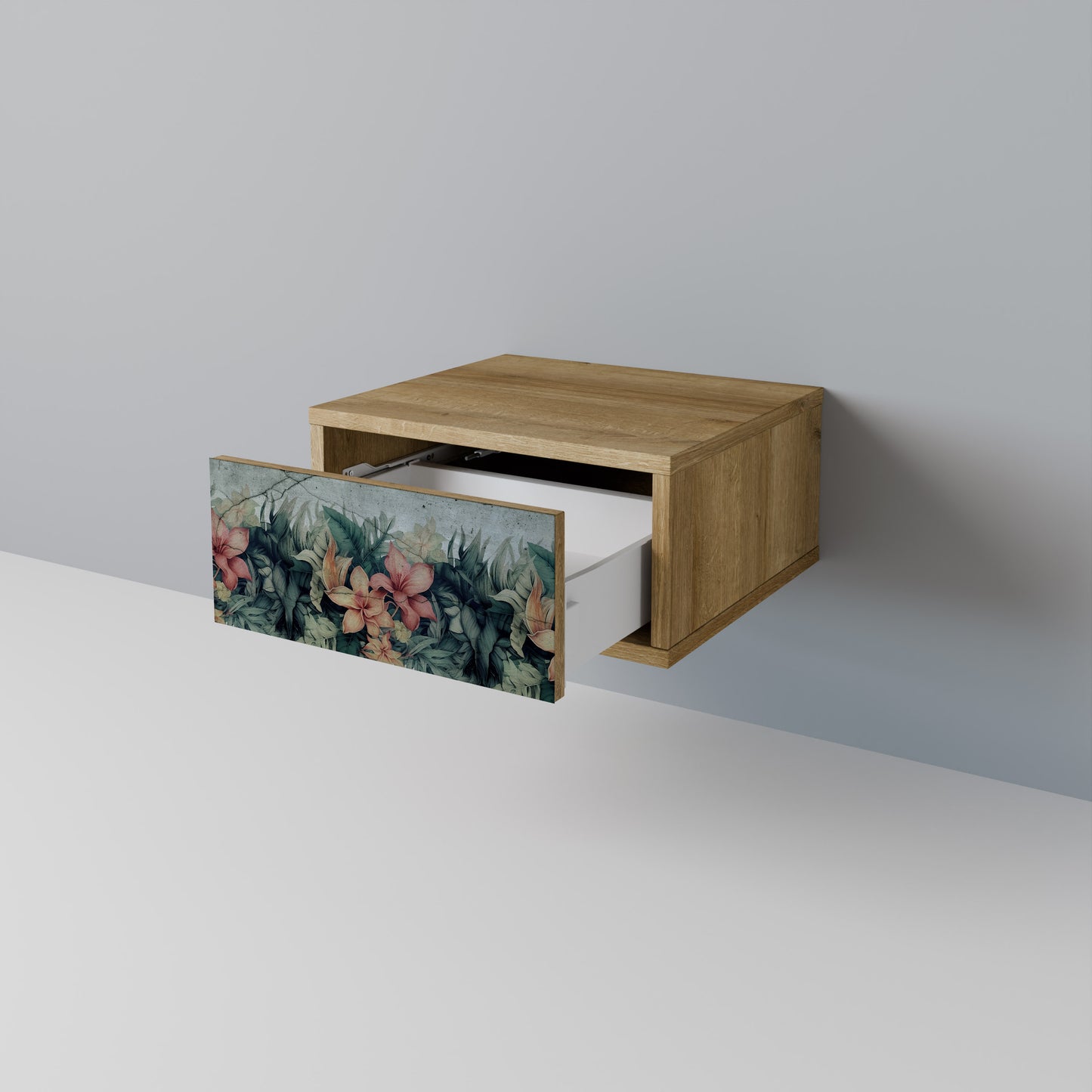 HEAVENLY BLOOM Nightstand in Oak Effect