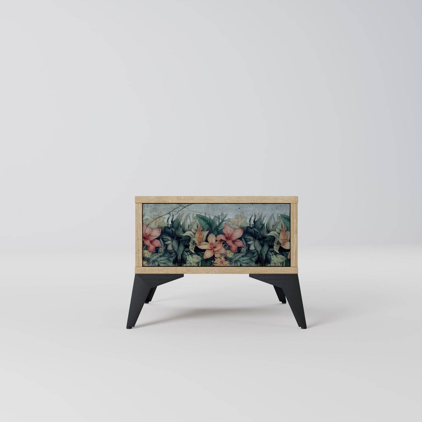 HEAVENLY BLOOM Nightstand in Oak Effect