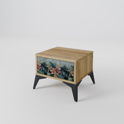 HEAVENLY BLOOM Nightstand in Oak Effect