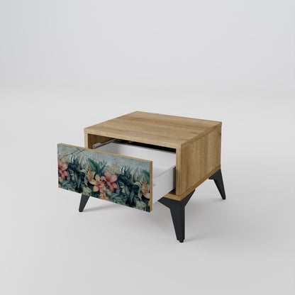 HEAVENLY BLOOM Nightstand in Oak Effect