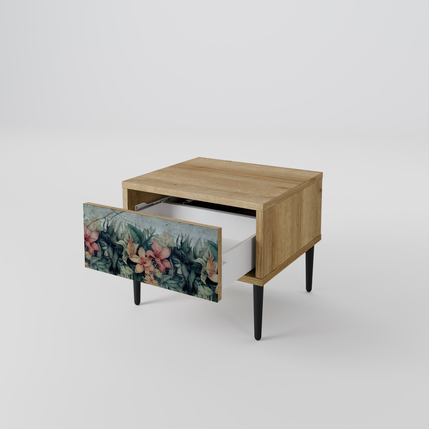 HEAVENLY BLOOM Nightstand in Oak Effect