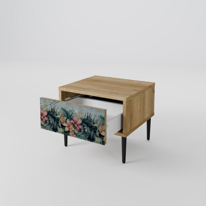 HEAVENLY BLOOM Nightstand in Oak Effect