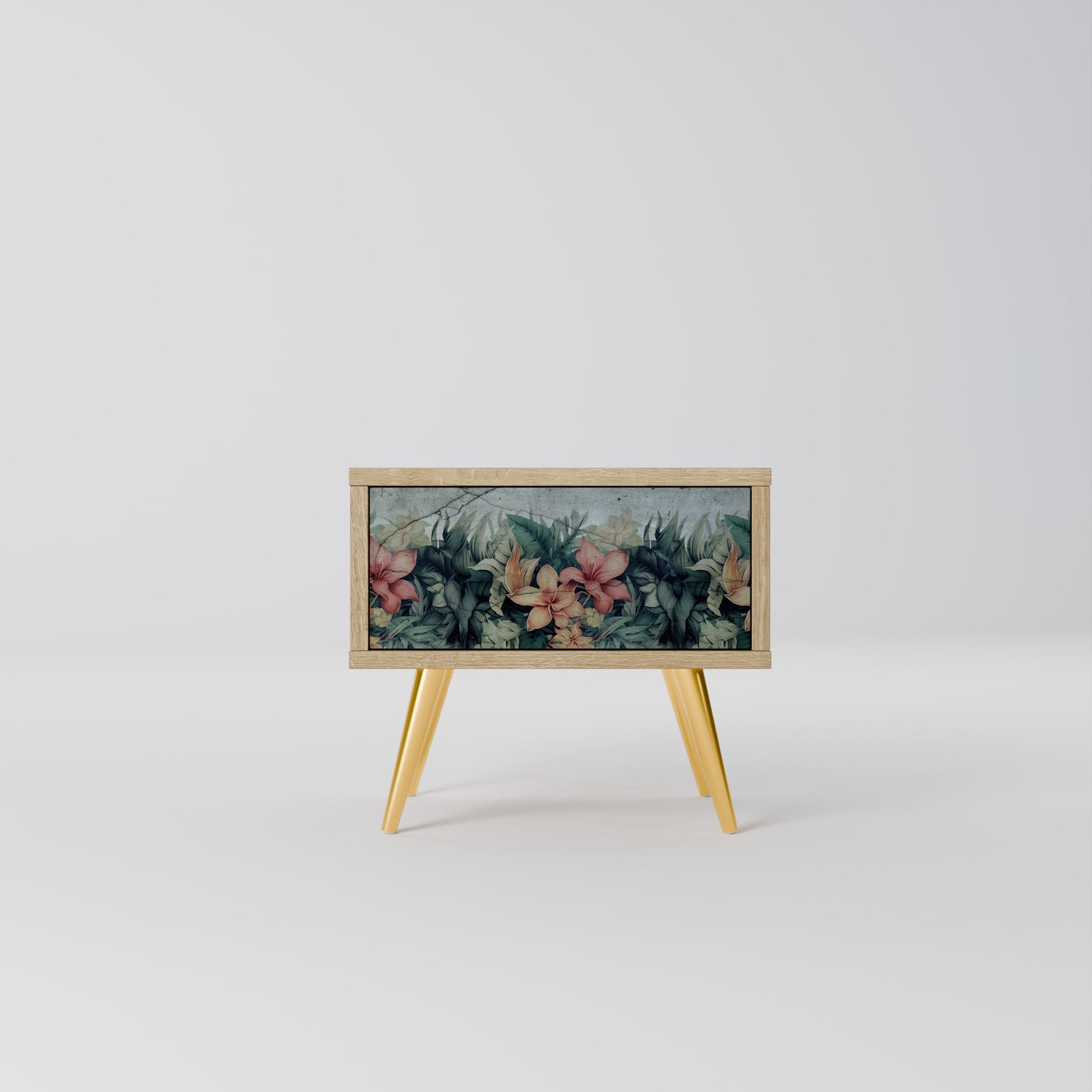 HEAVENLY BLOOM Nightstand in Oak Effect