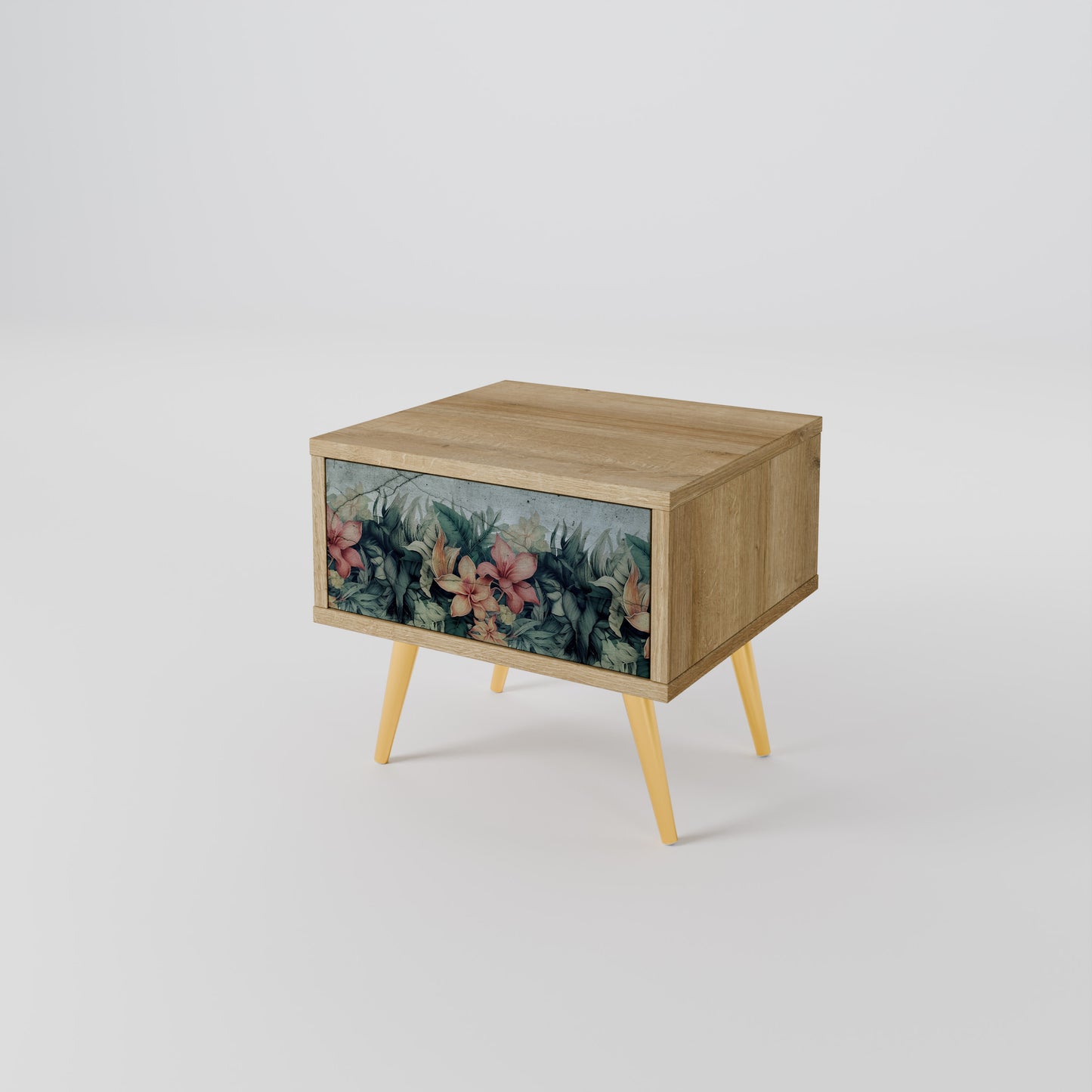 HEAVENLY BLOOM Nightstand in Oak Effect