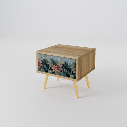 HEAVENLY BLOOM Nightstand in Oak Effect
