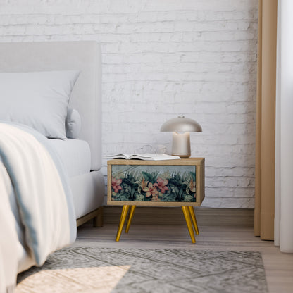 HEAVENLY BLOOM Nightstand in Oak Effect