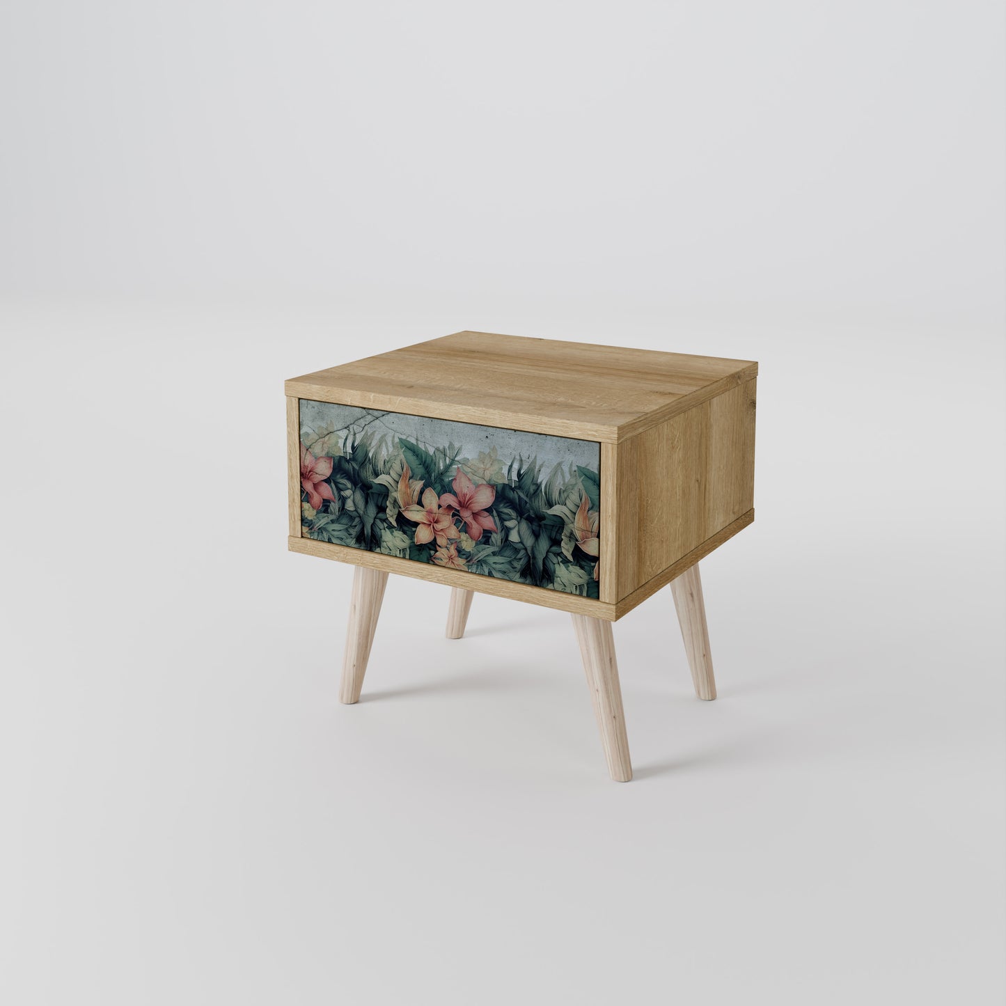 HEAVENLY BLOOM Nightstand in Oak Effect