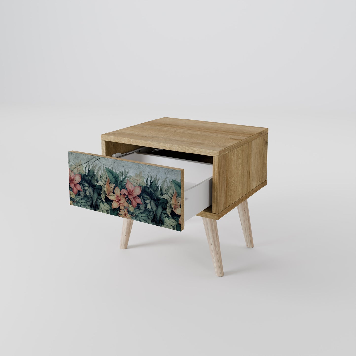 HEAVENLY BLOOM Nightstand in Oak Effect